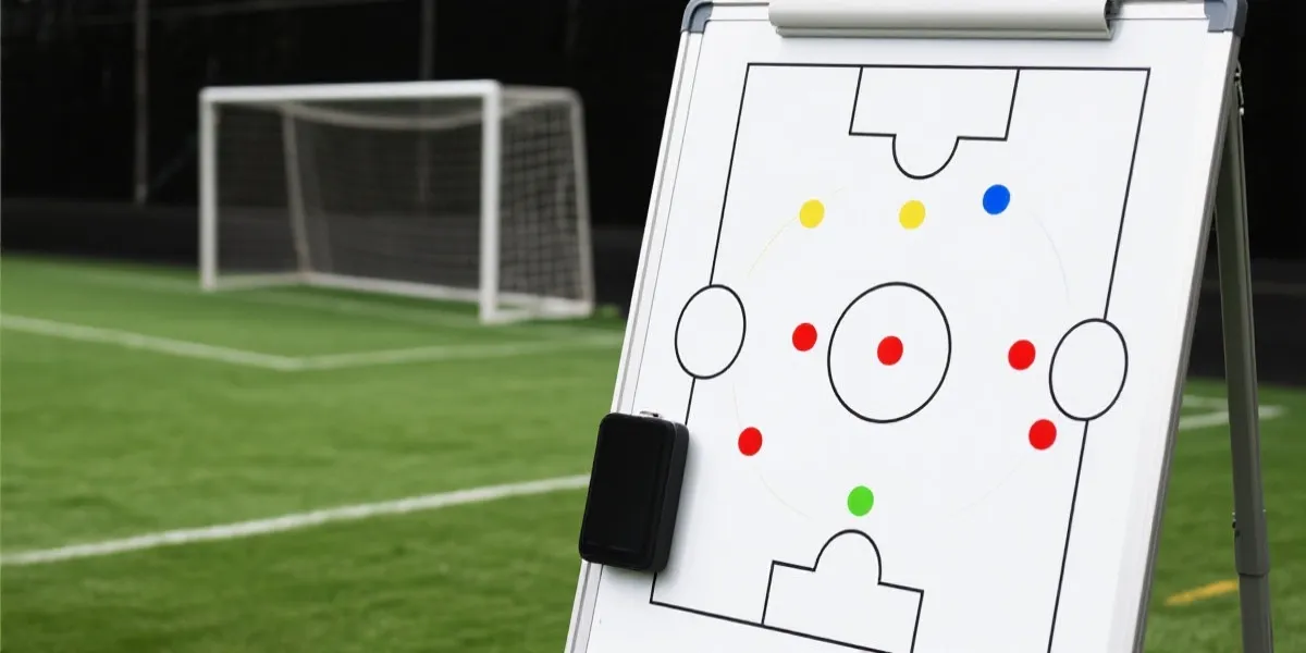 足球战术白板插画